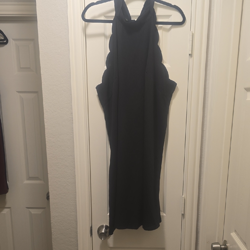 SHEIN Black Halter Cocktail Dress